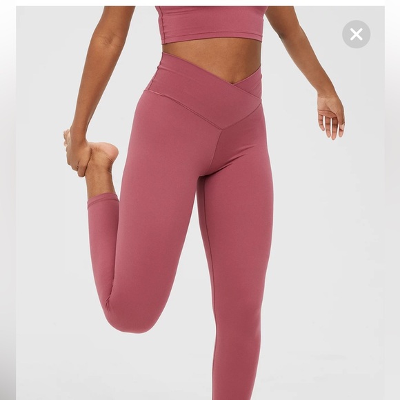 aerie Pants - OFFLINE By Aerie Real Me High Waisted Crossover 7/8 Legging High Rise  Mauve MED